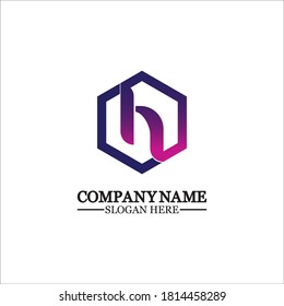 Abstract letter H Hexagon vector logo design template.impossible font ,symbol, alphabet,Letter H