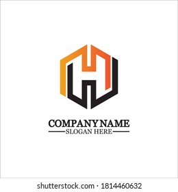 Abstrakter Buchstabe H Hexagon Vektor-Logo-Design-Vorlage.unmögliche Schriftart,Symbol, Alphabet,Buchstabe H