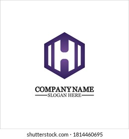 Abstract letter H Hexagon vector logo design template.impossible font ,symbol, alphabet,Letter H