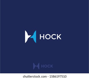 Abstract letter H hock Logo. Modern template design. Vector illustration. Good logotype design for company branding