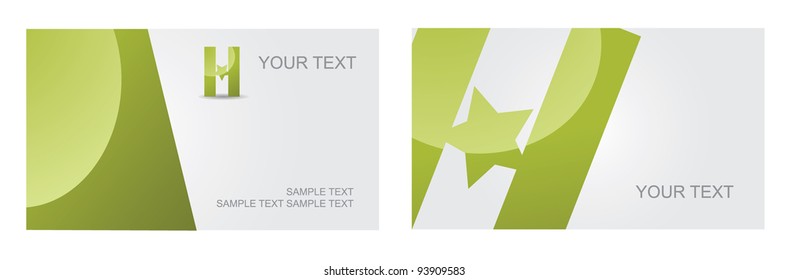 Abstract Letter H Icon Symbol Business Card Set EPS 8 vector, grouped for easy editing. No open shapes or paths.
