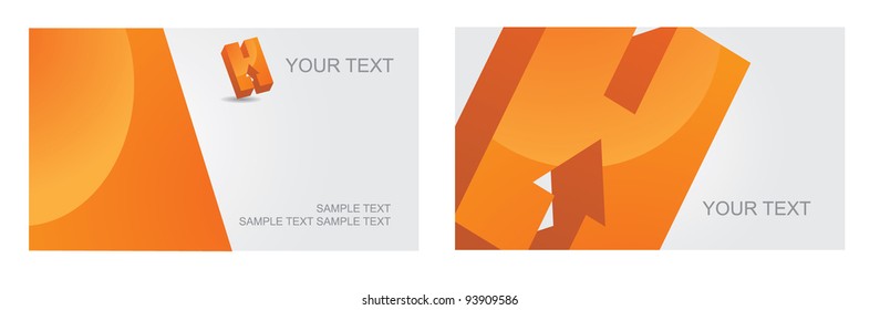 Abstract Letter H Icon Symbol Business Card Set EPS 8 vector, grouped for easy editing. No open shapes or paths.