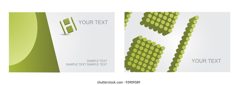 Abstract Letter H Icon Symbol Business Card Set EPS 8 vector, grouped for easy editing. No open shapes or paths.