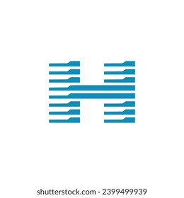 plantilla de logotipo inicial de letra abstracta H
