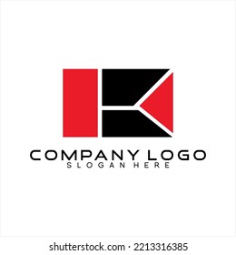 Abstract letter H and K design logo vector.