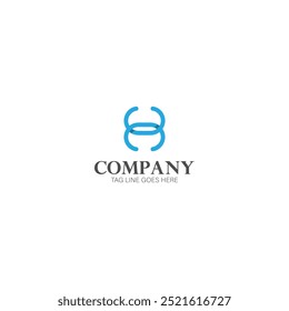 Abstract letter H Knot logo design idea or CC logo design with white background. 