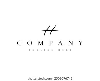 abstract letter H line logo desig
