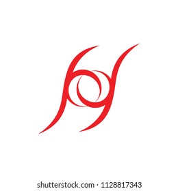 abstract letter h linked logo vector