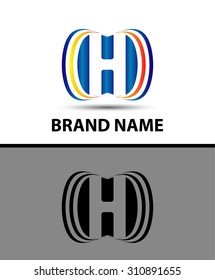 Abstract letter H logo creative template vector icon
