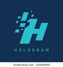 Abstract letter H logo design template. Modern, dynamic, unique icon, element for your graphic