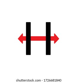 abstrakter Buchstabe h Logo-Design