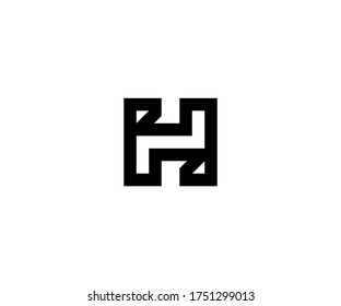 Abstract letter H logo design vector template