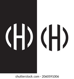 abstract letter h logo design. initials h logo design