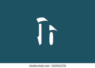 Abstract letter h logo design
