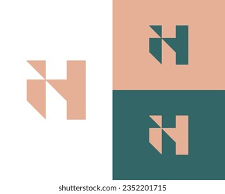 Abstract letter h logo design template vector