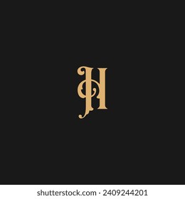 Abstract letter H logo design, H luxury style icon vector design Vector,
