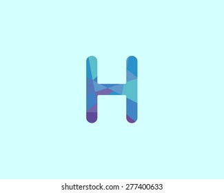 Abstract letter H logo design template. Colorful creative sign. Universal vector icon.