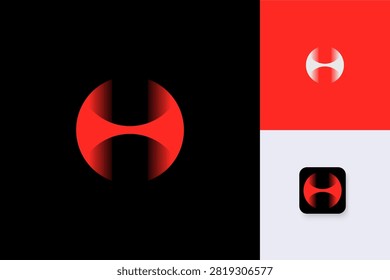 abstract letter h logo design vector template