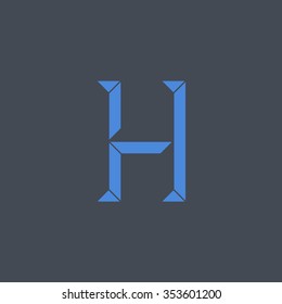 Abstract letter H logo design template. Vector illustration.