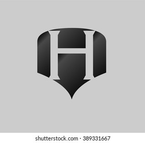 Abstract letter H logo design template
