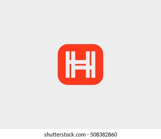 Abstract letter H logo design template. Colorful creative hexagon sign. Universal vector icon.