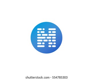 Abstract letter H logo design template.  Dynamic code vector logotype. Dots blocks sign mark. Data font icon symbol