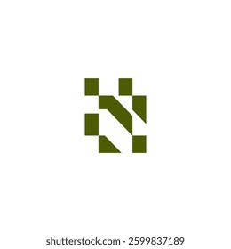 abstract letter h logo with flat vector design style