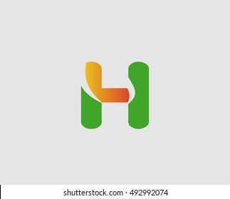 Abstract letter H logo icon design
