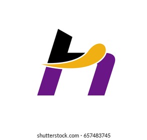 Abstract letter H logo icon design
