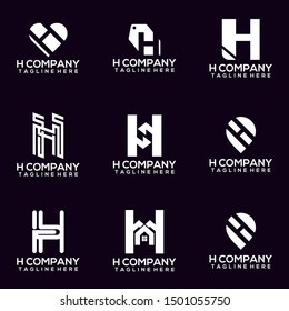 Abstract Letter H Logo Template Vector. Alphabet Logo Concept