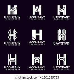 Abstract Letter H Logo Template Vector. Alphabet Logo Concept