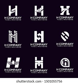 Abstract Letter H Logo Template Vector. Alphabet Logo Concept