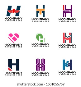 Abstract Letter H Logo Template Vector. Alphabet Logo Concept