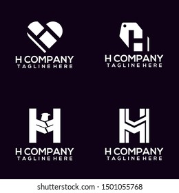 Abstract Letter H Logo Template Vector. Alphabet Logo Concept