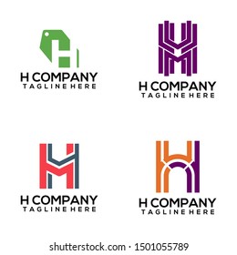 Abstract Letter H Logo Template Vector. Alphabet Logo Concept