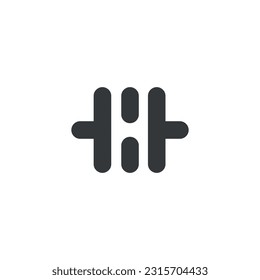 Plantilla de logotipo de letra abstracta H
