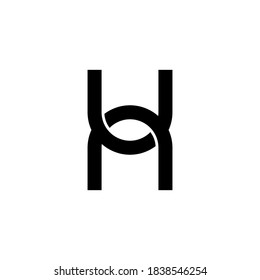 Abstract letter H logo vector design. Curve symbol icon template icon logo 