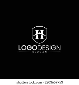 Abstract letter H logo vector design. H logo icon design template elements, H company logo