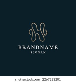 Abstrakter Buchstabe H Logo, Vektordesign . Luxussymbol .