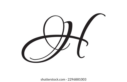 Diseño del vector del logotipo H de la letra abstracta