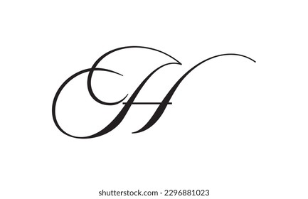 Diseño del vector del logotipo H de la letra abstracta