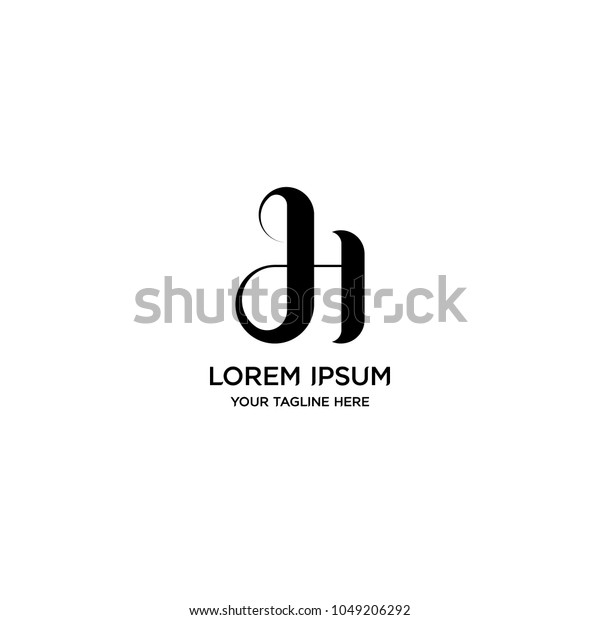 Abstract letter H logo vector design. Curve\
symbol icon template.