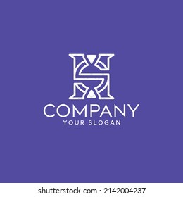 diseño de la letra abstracta h y el logotipo de s. logotipo del vector HS inicial, logotipo de la empresa en monograma HS