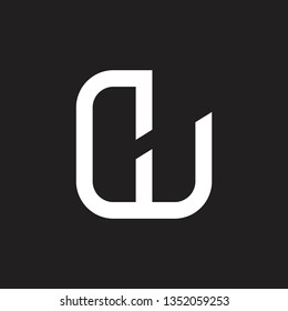 abstract letter h simple geometric line logo vector