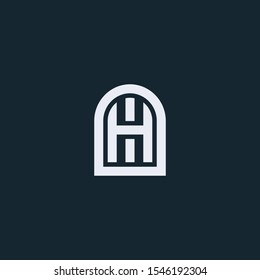 Abstract letter h vector logo icon design inspiration modern illustration. Alphabet emblem symbol logotype