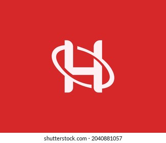 Abstract letter H vortex spin logo icon design template. Creative colorful orbit, rotation vector emblem sign symbol logotype