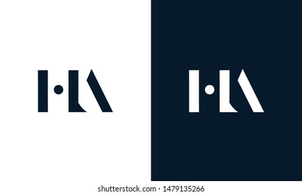 Abstract letter HA logo. This logo icon incorporate with abstract shape in the creative way.