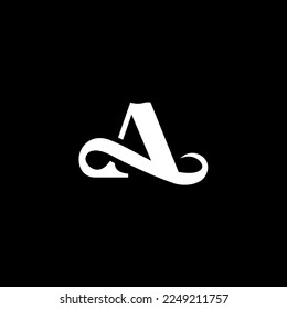 Abstract letter A with abstract hat logo template