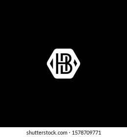 Abstract letter HB logo. This logo icon incorporate with abstract shape in the creative way