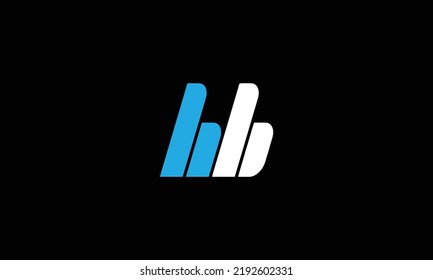  Abstrakter Brief HB Logo. Dieses Logo-Symbol ist mit abstrakter Form in kreativer Weise integriert. 